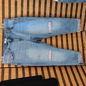 Custom levis diamond boyfriend ripped jeans